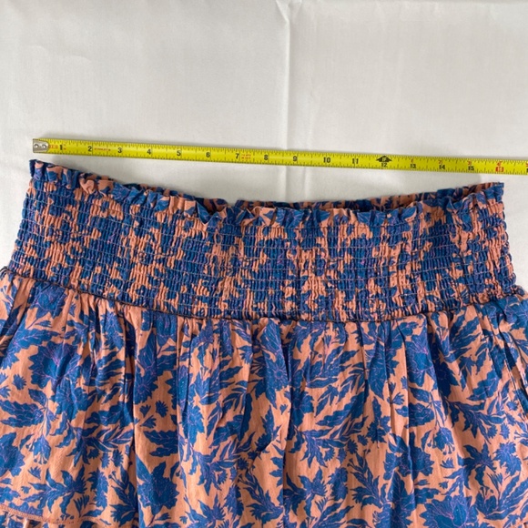 Universal Thread Women's Short Tiered Ruffle Pink Blue Floral Skirt - Size L - Picture 4 of 5